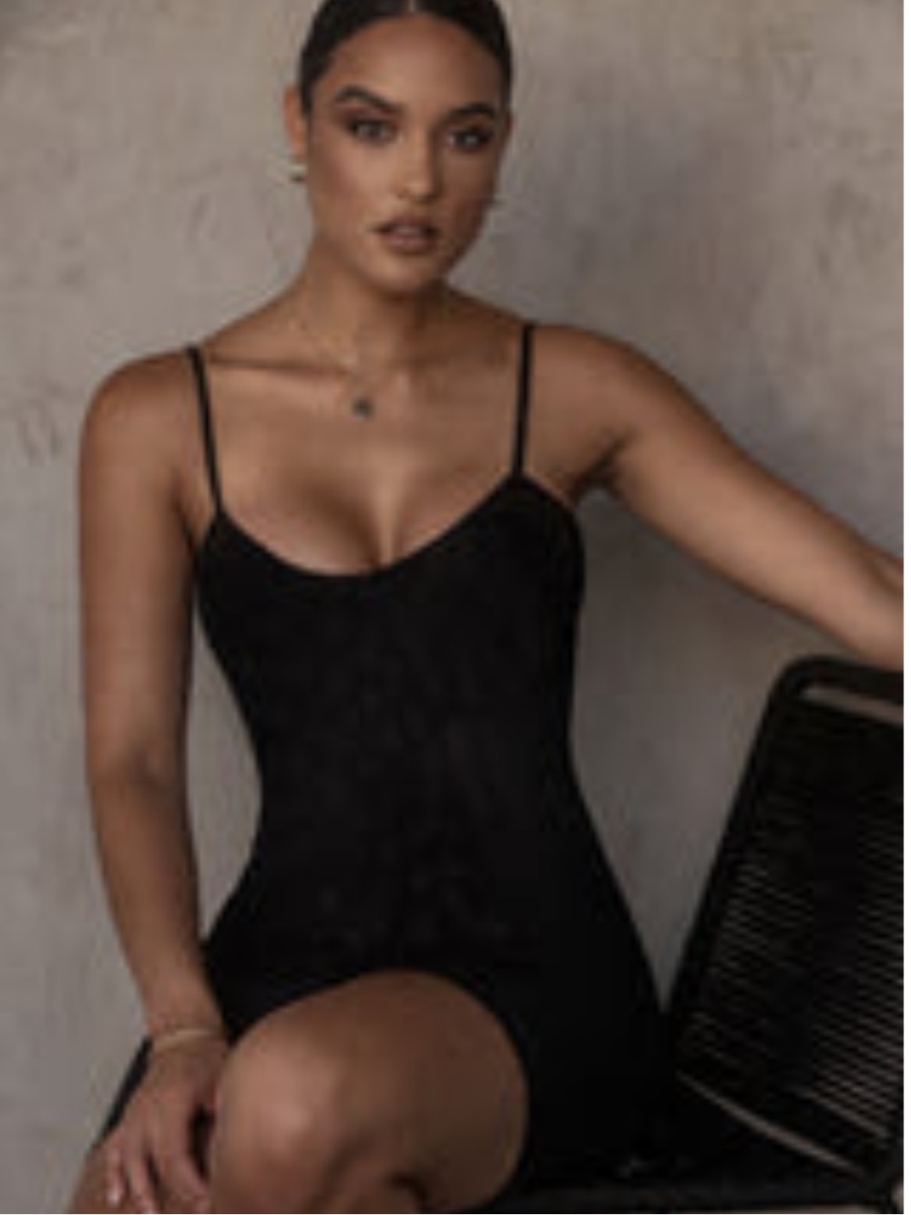 NEW JLUXLABEL Mesh Layering Mini Slip Undergarment